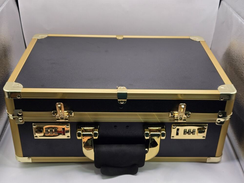 Professional Barber Tool Carrying Case Organizer w/ Locks – Black/Gold